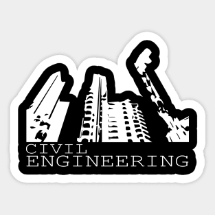 civil engineering, building design engineer Sticker